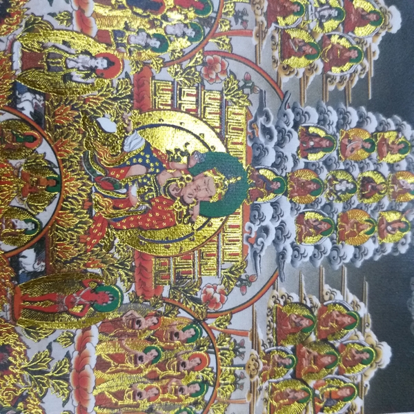 Tranh Thangka Madala Tổ Liên Hoa Sinh Padmasambvaha_35x20cm